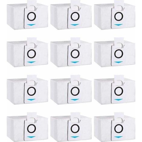 Lot de 12 Sacs d'aspirateur Accessoires compatible avec Ecovacs Deebot X1 Omni, X1 e Omni, X1 TURBO, T20 Omni, Sac à poussière de Rechange pour ecovacs deebot Aspirateur (1/4)