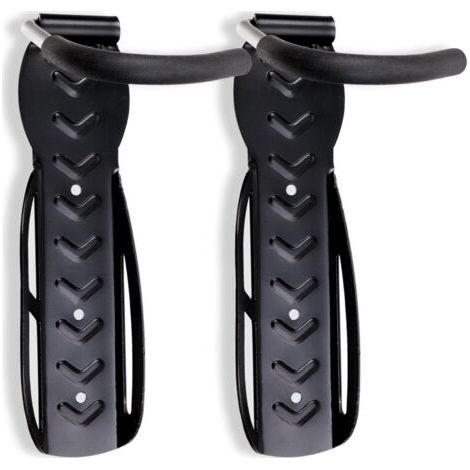 2pcs Bicycle Wall Hooks Parking Rack Display Rack Wall Mount for 2 Bikes Black (1/5)