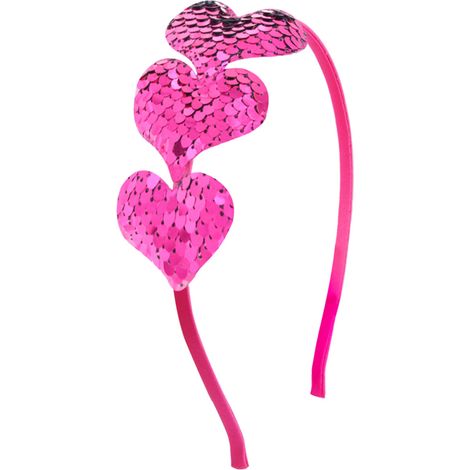 Headband Coeur - Bandeau Cheveux Forme Coeur Pailleté - Pour Fête des Amoureux Soirée Costumée - 1 Pièce (1/5)