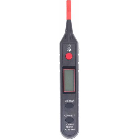 Comprobador de tensión sin contacto con alarma sonora y visual, detector de tensión de 12-300 V y linterna para electricistas. (1/5)