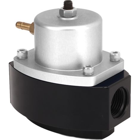 Régulateur de pression de carburant réglable 15 à 65 psi, filetage 1/8 NPT, entrée/sortie 8AN, noir anodisé, 12-846, pour système d'alimentation argent (1/5)
