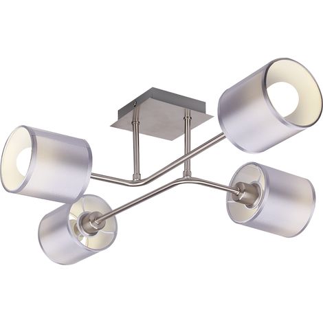 Plafoniera Candellux SAX 34-70685 4xE14 argento tessuto