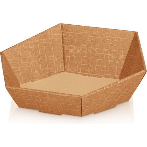 1000 x Präsentkorb Geschenkkorb 290x270x60/105 mm strukturgeprägt Natur (1/2)