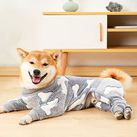 Pyjama Chien - Pour Chiens Grands - En Molleton Doux et Respirant - Confort Optimal pour la Nuit - 1 Pièce (1/5)