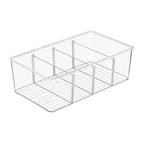 Juego de 2 botelleros apilables，Plástico，Organizador apilable para nevera，Almacenamiento de botellas，Capacidad para hasta 6 botellas (1/5)