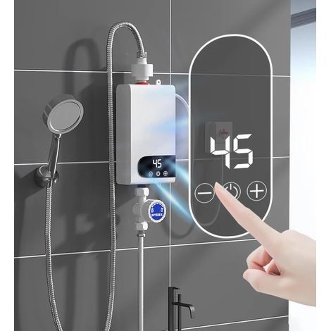 Elektrischer Durchlauferhitzer, LED-Touchscreen, 3 Sekunden Aufheizzeit, mit Duschset (1/5)