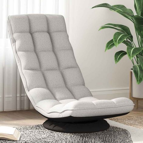 Sillón giratorio de suelo de tela gris nube 70x51x79 cm vidaXL (1/5)
