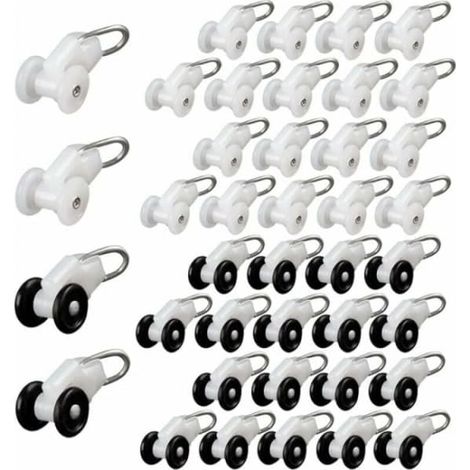Filiyano-Roulettes coulissantes pour tringle à rideaux (40 pièces) pour pergola (1/5)