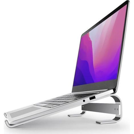 Support Ordinateur Portable - Support PC 10 à 18 Pouces – Universel Ventilé pour Ordinateur Portable Compatible avec MacBook, Notebook, ASUS, Acer, etc. – Aluminium (1/5)