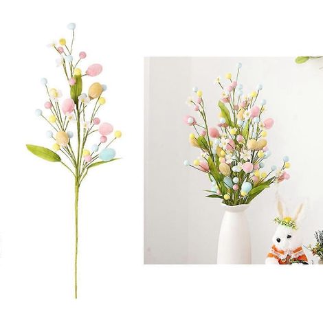 Künstliche Osterzweige in Form von Eiern für Blumenarrangements. (1/4)