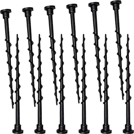 Lot de 12 vis de terre pour robot tondeuse, 13,7 cm, station de charge, vis de sol, outils de jardin, accessoires pour tondeuse à gazon, noir (1/5)