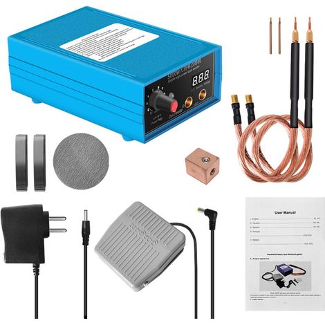 High-power 5000W portable soldering machine for home use, with battery and digital display, for nickel plates (1/5)