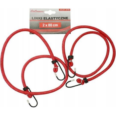 Elastici in gomma per auto, ideali per fissare bagagliai e altri oggetti, 2x80 cm