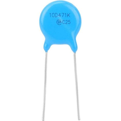 50 Stück 10D471K Varistoren, 10K471 10 mm Durchmesser 470 V Inline-Varistoren, hochwertige elektronische Bauteile, Varistoren (1/4)