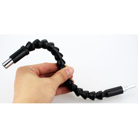 Rallonge flexible pour foret, tournevis à tige flexible, 300 mm, noir-AquaForge (1/4)