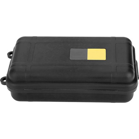 Boîte étanche EDC pour équipement de survie en extérieur, résistante à la poussière et à la pression (grande taille, noire) (1/5)