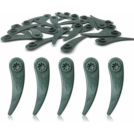Remplacement des Lames De Strimmer d'herbe, Lot de 24 Lame coupe bordure bosch pour coupe-bordures Bosch Durablade Art 23-18 LI Art 26-18 LI, Vert, (1/5)