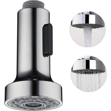 Abnehmbarer Küchenarmaturkopf, 2-Funktions-Brause G1/2 für Spülbecken, Chrom-Finish