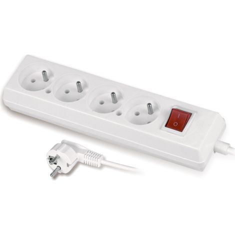 Verlängerungskabel für den Hausgebrauch, 4 Steckdosen, 3 Meter, mit/ohne Schalter - VT-300-1403W