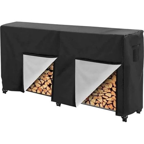 (244x61x107 cm) Support à bois de chauffage Cove 8FT Support à bois extérieur robuste et imperméable en tissu Oxford 210D (1/5)