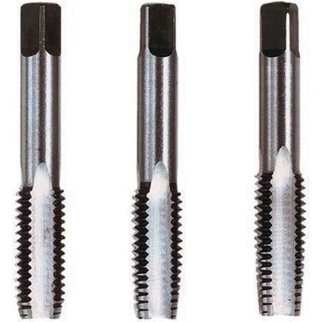 Vigor Blinky 4136022 Maschi a Mano Passo Grosso Acciaio Legato Set 3 Pz 22x2.5 mm