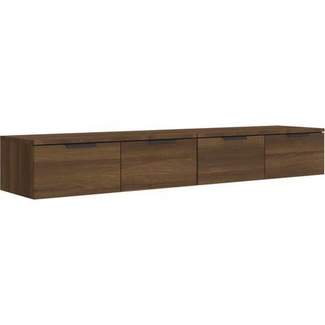 Maison Exclusive - Wandschränke 2 Stk. Braun Eichen-Optik 68x30x2
