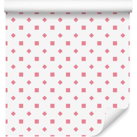 Papier peint à pois blancs, formes douces pour salon et chambre 50x1000 cm (1/5)