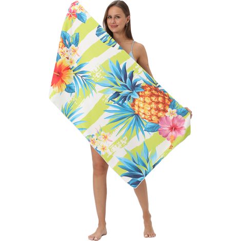 Strandtuch, ultrafeines, saugfähiges Strandtuch aus Fasern, bedrucktes Handtuch, Strandmatte