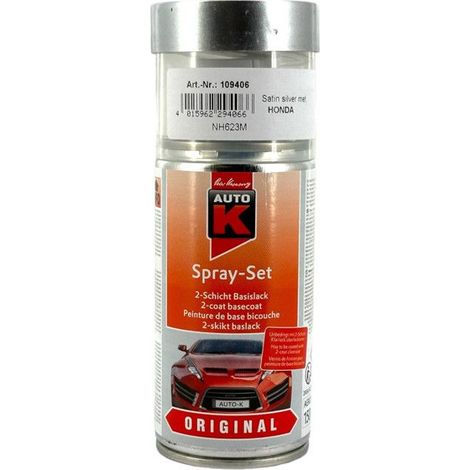 Bombe de peinture pour carrosserie - Honda - Satin Silver Met - NH623M - 150ml - Auto K