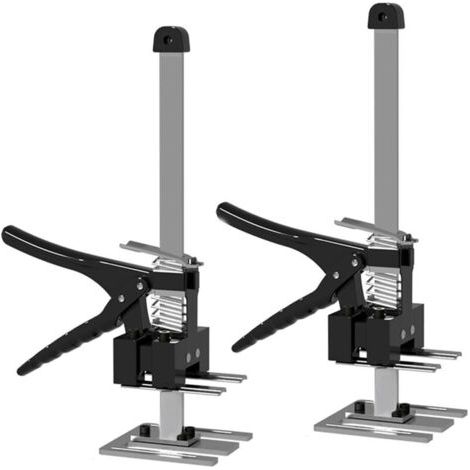 2 pièces lève-meuble réglable, système de nivellement des carreaux, lève-plaques manuel avec échelle, pour sols, fenêtres, armoires, charge max 240 kg