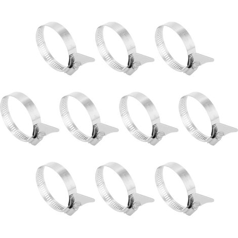 40mm-63mm Spannbereich 304 Edelstahl Butterfly Schlauchschelle 10St