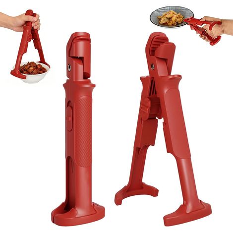 Küchenzange 2-in-1: Hitzeschutzclip, Silikonzange für Heißluftfritteuse und Schüssel, vielseitig einsetzbar zum Anheben heißer Schüsseln, für Mikrowellen und Fritteusen. (1/5)
