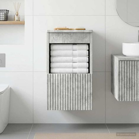 Mueble de Cuarto de Baño Gris Hormigón 30 x 41 x 50 cm