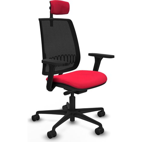 Chaise de bureau piqueras y crespo Alares noir rouge ergonomique (1/2)