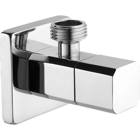 Eckregulierventil eckig Eckventil Absperrventil Armatur 1/2“ x 3/8“ mit Rosett Aloni Eckregulierventil Eckventil Quadro 1/2" x 3/8" (1/2)