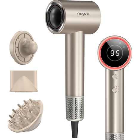 Seche Cheveux Ionique,180 000 tr/min Seche Cheveux–Séchage 5X Plus Rapide,Léger (1/5)