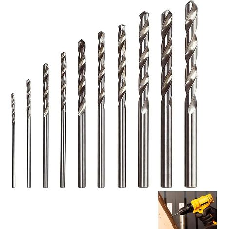 Lot de 10 Mini Forets HSS, Forets Hélicoïdaux en Acier Rapide Tailles 0,8 à 3 mm pour Perçage Métal Bois Plastique, Compatible Perceuses Bricolage Travaux Réparation et DIY Avec Boîte de Rangement