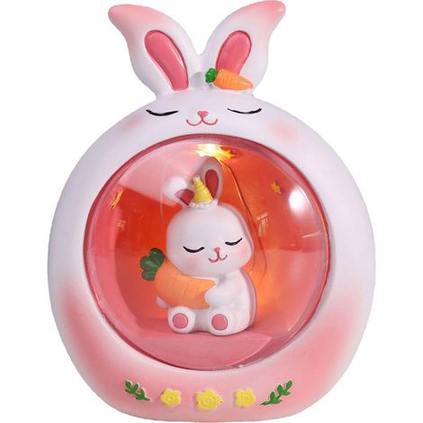 Lampe veilleuse décorative en résine, petite lampe en forme de cœur, radis, lapin et étoile, cadeau créatif pour fille, petit cadeau pour copines (1/5)