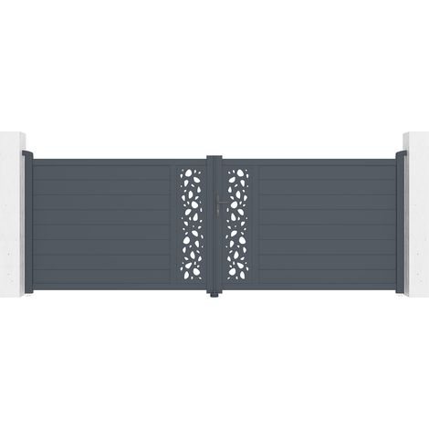 Puerta batiente de aluminio 4m SUNNY 400 x 140 cm (1/4)