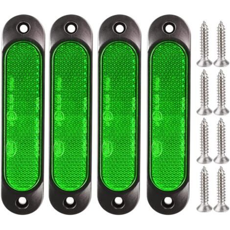 4pcs Vert 12V-24V Marqueur Latéral Avant 27 LED Remorque Camion, Marqueur LED Arrière Remorque Parking Clignotants pour Camion, Bus, Bateau, Rv, Camions, SUV, UTV