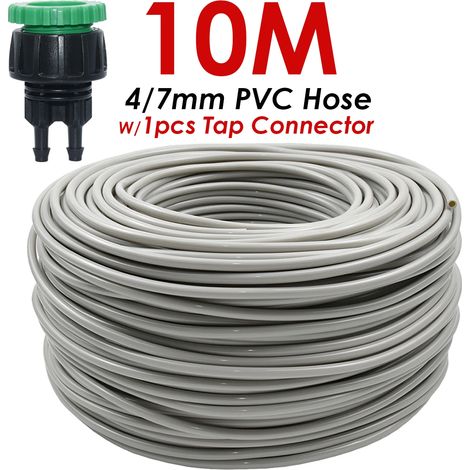 (SPL11-KIT11-10M-1/4'') Tuyau d'arrosage de jardin 1/4 pouce 4/7 mm PVC micro-goutte pour balcon, pelouse et serre (1/5)