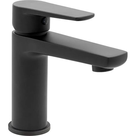 Miscelatore lavabo nero opaco in ottone con piletta inclusa Erika (1/2)