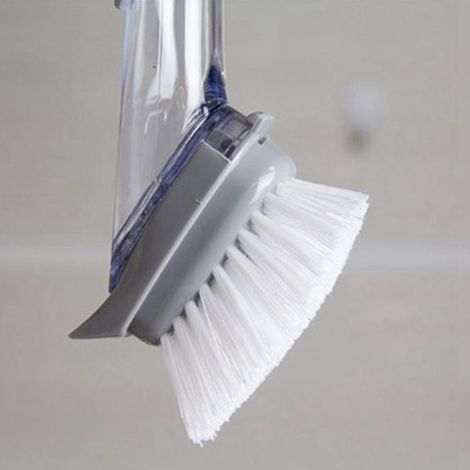 jeu de couleurs : voir photo. Matériau : ABS. Brosse à vaisselle multifonctionnelle avec long manche et nettoyage automatique. (1/5)
