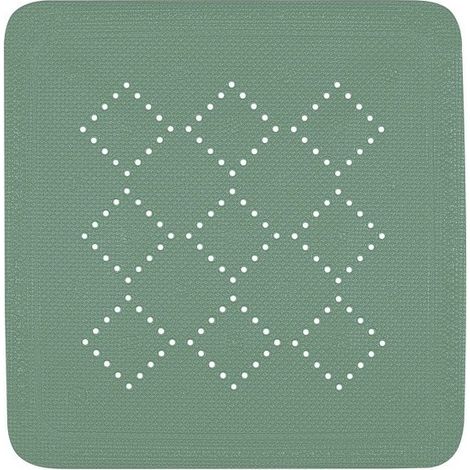 Tapis Fond de douche PVC ALASKA 55x55cm Vert mousse Spirella (1/2)