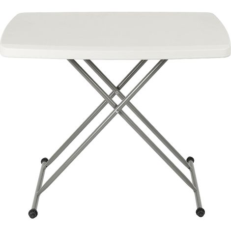 Haloyo – Table pliante de jardin 76 x 50 cm – Hauteur réglable 51/63/74 cm – Matériau HDPE et acier – Antidérapante et résistante à l'eau
