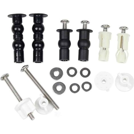 Charniere Abattant WC - Vis Extensible En Caoutchouc - Fixation Universelle Pour Toilette - 3 Paires (1/5)