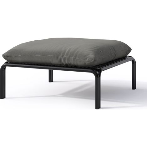 Selsey Worcully Gartenhocker mit wasserabweisendem Stoff, Anthrazit/Schwarz, 75 x 72 cm (1/3)