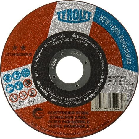 Disque à couper TYROLIT 34332830