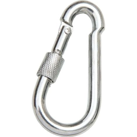 Conacord Karabinerhaken 8x80 mm Karabiner Haken Schraubkarabiner Feuerwehrhaken