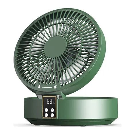 Ventilateur de Table avec Telecommande, Ventilateur USB Rechargeable, 3 Vitesses, Idéal pour Chambre à Coucher, Maison, vert (1/5)